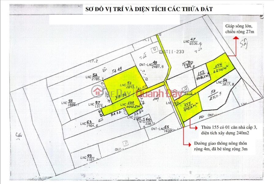 Property Search Vietnam | OneDay | Nhà ở Niêm yết bán | ĐẤT ĐẸP - GIÁ TỐT - Bán gấp các thửa đất liền kề (thửa 53, 149, 154, 155) tại Giồng Trôm, Bến Tre