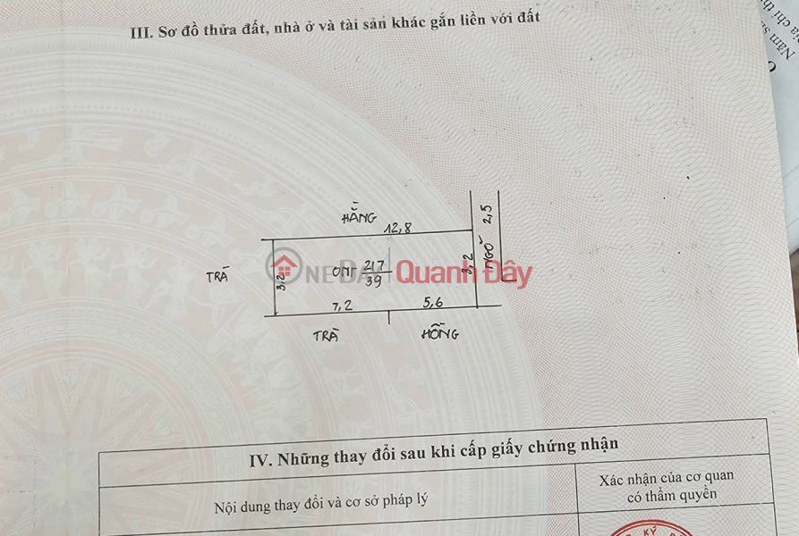 - 39m of residential land, square like banh chung - Only a few hundred meters to Chuong My A high school and Chuc market Sales Listings