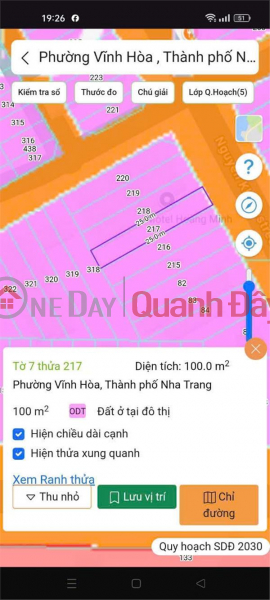 Property Search Vietnam | OneDay | Residential, Sales Listings | OWNER'S LAND - Need to sell a plot of land in residential area on Duong De street, Vinh Hoa ward, Nha Trang city, Khanh Hoa