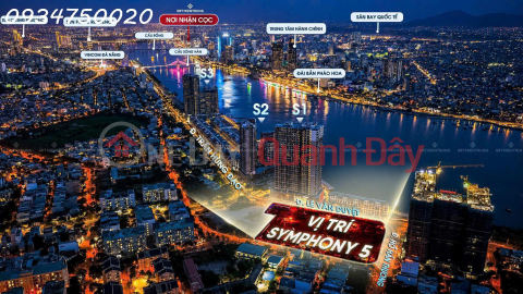 Apartment for sale at Symphony 5, 24th floor, directly facing the Han River, with panoramic views of Da Nang Bay. _0