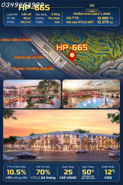 SIÊU PHẨM LIỀN KỀ HP-665 – VỊ TRÍ VÀNG TRUNG TÂM GOLF LAND, ĐẢO VUA ROYAL ISLAND _0