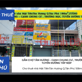 House for rent on Tan Huong Street, Tan Phu District, 108m², 2 floors, 16 million VND. _0
