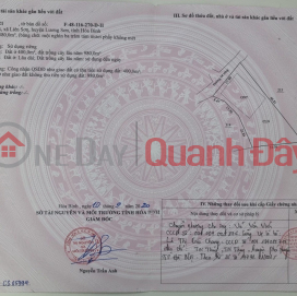 Bán lô đất S 1380m 400m ONT, Lương Sơn, Hòa Bình. _0