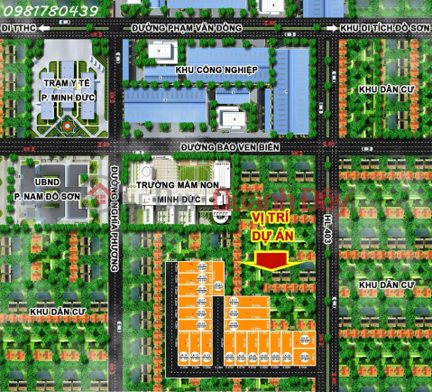 21 plots of land for sale (F0) – located on Highway 403 - next to Do Son Industrial Park - Hai Phong. _0
