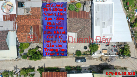 Old House for Sale in Dien Khanh Center – 222.3m² (200m² Residential Land),7m Road, 10m Planning, Separate Pink Book, 2 Bedrooms – No _0
