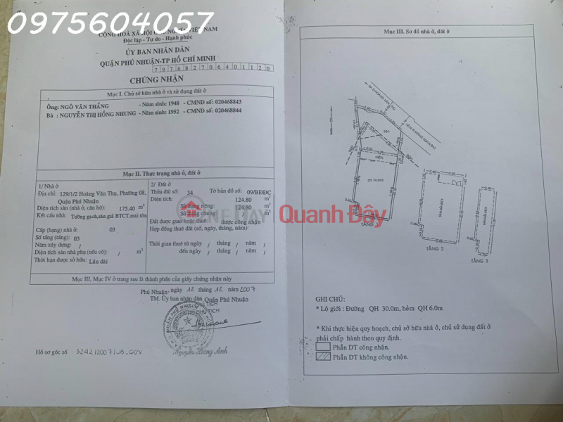 đ 24.8 Billion The owner needs to sell the house with indented frontage 129\\/1\\/2 Hoang Van Thu, Phu Nhuan District, Ho Chi Minh City