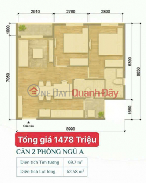 Spacious 2-Bedroom Apartment - Price Only 1.478 Billion, 25-Year Loan, Own Right in the Center of Binh Duong New City Sales Listings
