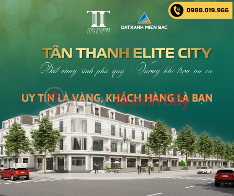 Ra mắt bom tấn đầu tư bđs thành phố công nghiệp - Khu đô thị Tân Thanh Elite City, Công ty Đất xanh miền bắc _0