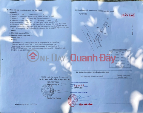 ĐẤT ĐẸP - GIÁ TỐT - Bán GẤP Lô Đất Tiềm Năng Tại Xã Phước Lộc, Nhà Bè, HCM _0