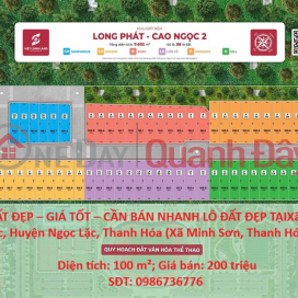 PRIME LAND – GREAT PRICE – URGENT SALE OF A BEAUTIFUL PLOT OF LAND IN MINH SON COMMUNE, THANH HOA PROVINCE _0