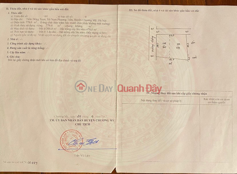 Property Search Vietnam | OneDay | Nhà ở Niêm yết bán | Còn duy nhất lô đất siêu rẻ siêu đẹp Tại Nam Phương Tiến, Chương Mỹ, Hà Nội.
Giá nhỉnh 5 tr/m
Lô góc 2 mặt