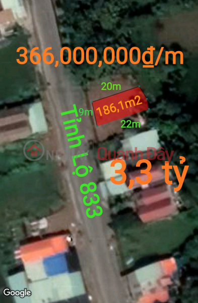 Selling a plot of land in the center of Tan Tru town for 3.3 billion Sales Listings