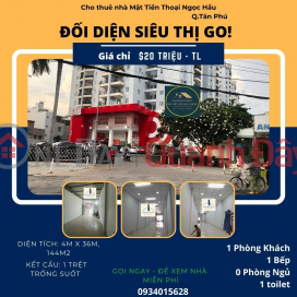 Front House for rent in Thoai Ngoc Hau, 144m2, 20 million, opposite GO! _0