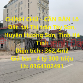 OWNER - FOR SALE Land Lot in Tay Son Town, Huong Son District, Ha Tinh Province _0