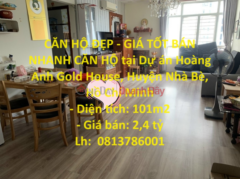 BEAUTIFUL APARTMENT - GOOD PRICE QUICK SELLING APARTMENT in Phuoc Kien Commune, Nha Be District - HCM Sales Listings