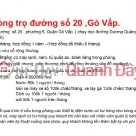 Affordable room for rent, ready to move in, in Ward 5, Go Vap District. _0