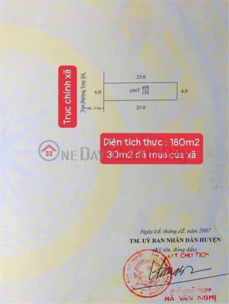 Property Search Vietnam | OneDay | Residential | Sales Listings URGENT SALE Street Front Land Plot - Ung Hoe Land (Old Ninh Hoa Commune) Ninh Giang District, Hai Duong