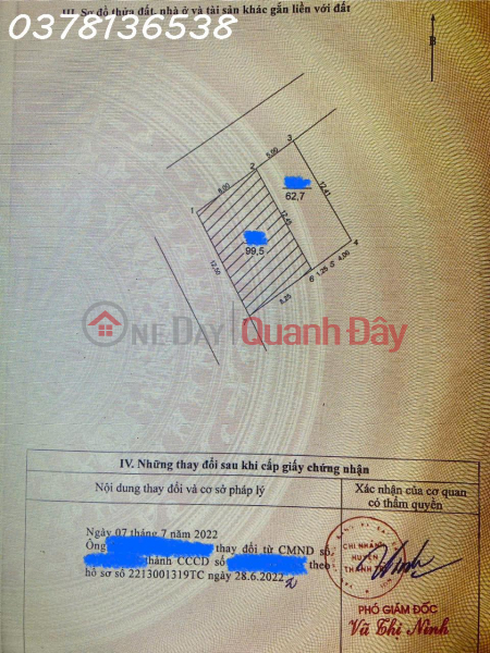 Property Search Vietnam | OneDay | Residential Sales Listings, 163m2 residential land for sale. 6m wide asphalt road frontage, 12.5m wide, Lien Ninh Commune, Thanh Tri. (Car included)
