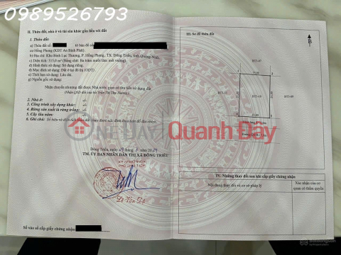 Land plot in An Binh Phat Urban Area, Hong Phong Ward, Dong Trieu, Quang Ninh, with an area of 315m². _0