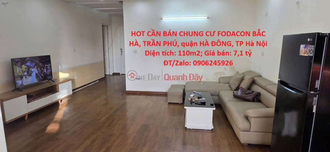 URGENT SALE: FODACON BAC HA APARTMENT, TRAN PHU STREET, HA DONG DISTRICT, HANOI CITY Sales Listings