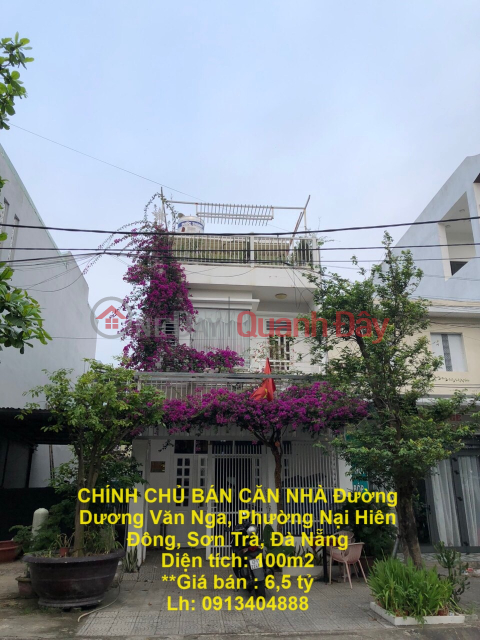 CHÍNH CHỦ BÁN CĂN NHÀ Đường Dương Văn Nga, Phường Nại Hiên Đông, Sơn Trà, Đà Nẵng _0