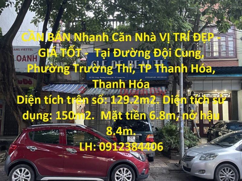 FOR SALE Fast House BEAUTIFUL LOCATION - GOOD PRICE - In Thanh Hoa City. Sales Listings