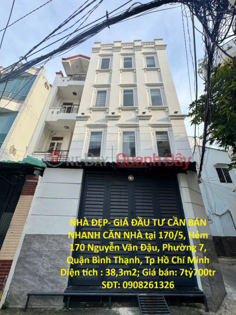 NHÀ ĐẸP- GIÁ ĐẦU TƯ CẦN BÁN NHANH CĂN NHÀ tại Phường 7, Quận Bình Thạnh _0