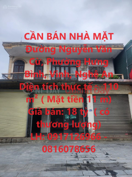 HOUSE FOR SALE ON NGUYEN VAN CU STREET, CONVENIENT FOR BUSINESS, 11M LONG ROAD FACE, Vinh City, Nghe An Sales Listings