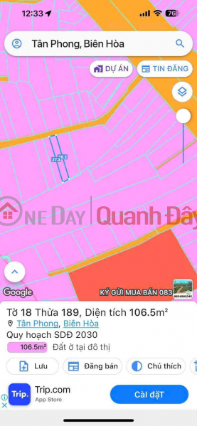 Land for sale in Tan Phong Ward, near market 26, auto road, 4m x 28m, separate residential land certificate, only 2.5 billion | Vietnam | Sales, đ 2.5 Billion