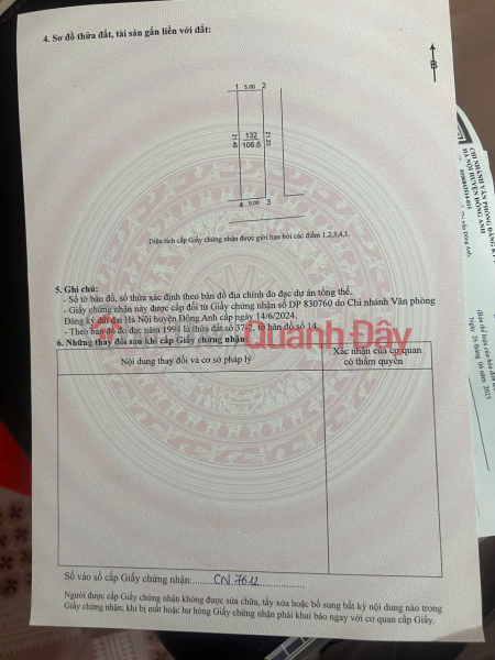 đ 11 Billion 3-STOREY HOUSE 106.6M KHE NU, NGUYEN KHE (ADMINISTRATIVE CENTER OF PHUC THINH COMMUNE)