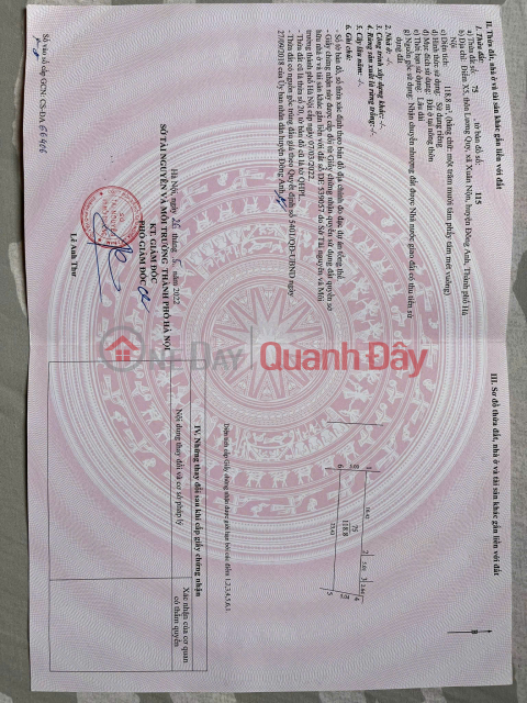 LAND FOR SALE 118.8M2 AUCTION X5 LUONG QUY XUAN NON DONG ANH (THU LAM) - PRICE 9.X SMALL BILLION _0