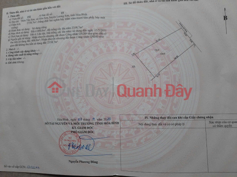 ĐẤT ĐẸP - GIÁ TỐT - Vị Trí Đắc Địa Tại Thôn Tân Sơn, Xã Hoà Sơn, Huyện Lương Sơn, Hoà Bình _0