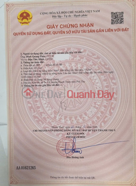  Làm ơn chọn, Nhà ở, Niêm yết bán | đ 600 triệu