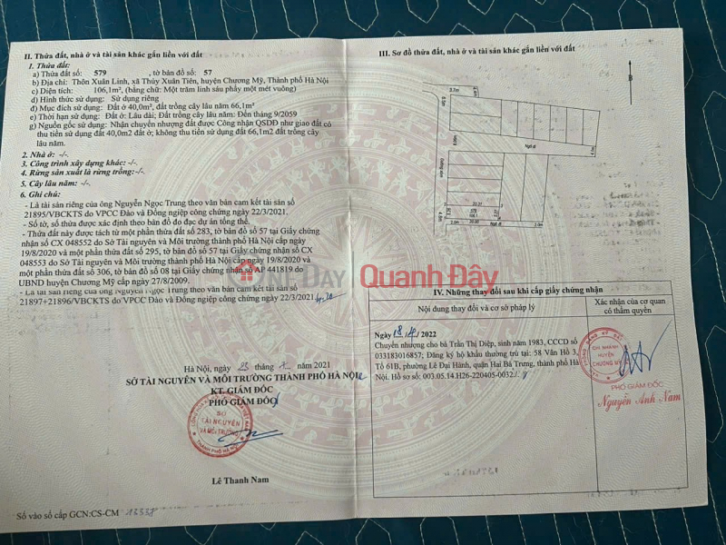 OWNER Needs to Quickly Sell 2 Plots of Land in Good Location Near Xuan Mai Concrete Market Sales Listings