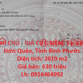 BEAUTIFUL LOT - ORIGINAL - EXTREMELY FLOW PRICE In Minh Tam, Hon Quan, Binh Phuoc Province _0