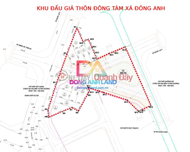 Đấu giá Tàm Xá Đông Anh ngày 16/9/2023 Niêm yết bán