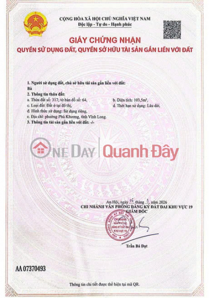 Property Search Vietnam | OneDay | Residential | Sales Listings, PRIME LOCATION - GOOD PRICE - OWNER SELLING RESIDENTIAL LAND Nguyen Thi Dinh Street, Phu Khuong Ward, Ben Tre City