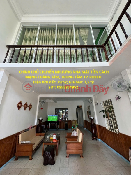 CHÍNH CHỦ CHUYỂN NHƯỢNG NHÀ MẶT TIỀN TRUNG TÂM TP. PLEIKU – VỊ TRÍ VÀNG Kinh Doanh Niêm yết bán