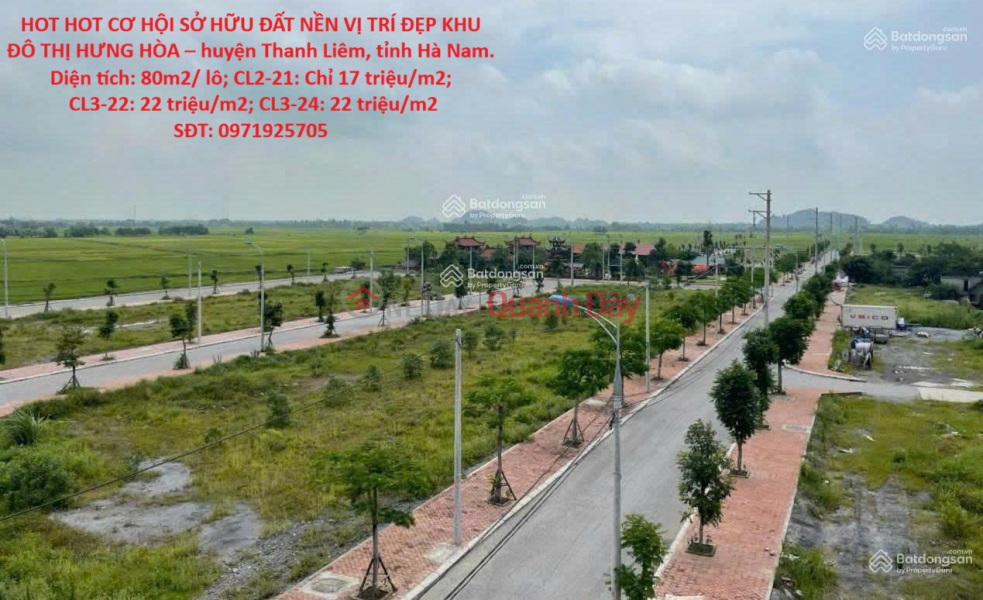 HOT HOT OPPORTUNITY TO OWN PRIME LAND PLOTS IN HUNG HOA URBAN AREA – THANH LIEM DISTRICT, HA NAM PROVINCE Sales Listings