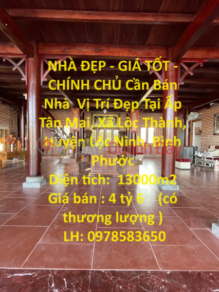 BEAUTIFUL HOUSE - GOOD PRICE - OWNER House For Sale Nice Location In Loc Thanh Commune, Loc Ninh District, Binh Phuoc Sales Listings