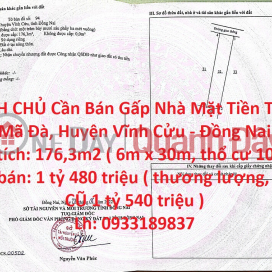 CHÍNH CHỦ Cần Bán Gấp Nhà Mặt Tiền Tại Xã Mã Đà, Huyện Vĩnh Cửu - Đồng Nai _0