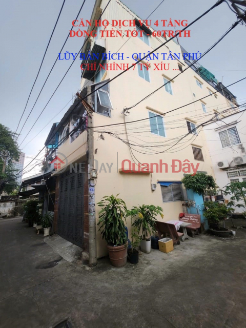 SELLING SERVICE APARTMENT IN LUY BAN BICH, TAN PHU, 4 FLOORS, CASH FLOW 60 MILLION\/MONTH, ABOVE 7 BILLION _0