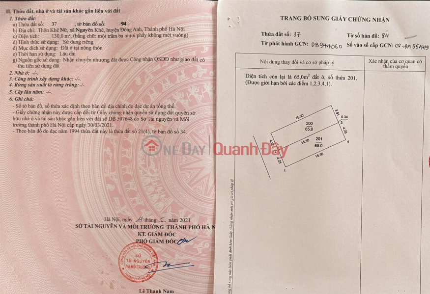 OWNER Urgently Needs To Sell Land Plot Xom Duong, Nguyen Khe, Dong Anh, Hanoi Sales Listings