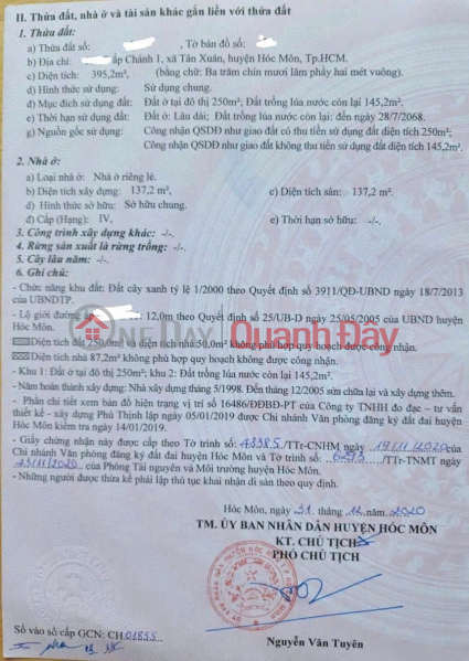 Owner Needs To Sell Land Plot With House In Tan Xuan Commune, Hoc Mon, Ho Chi Minh City Sales Listings