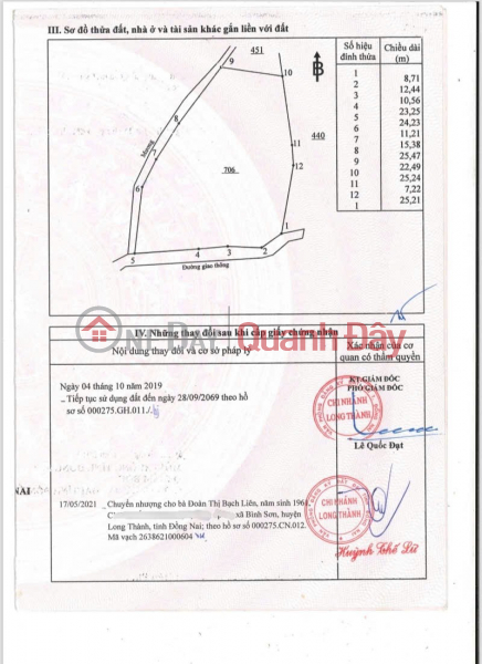 đ 5.48 Billion, BIDV Bank is holding a public auction of a plot of land in Binh An Commune, Long Thanh District, Dong Nai Province.