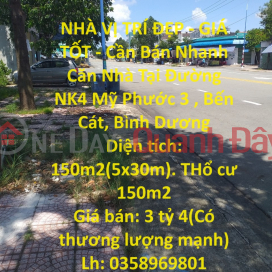 BEAUTIFUL LOCATION HOUSE - GOOD PRICE - House for quick sale at NK4 My Phuoc 3 Street, Ben Cat, Binh Duong _0
