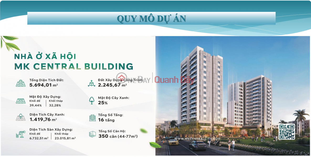 đ 690 triệu, BÁN CHUNG CƯ NHÀ Ở XÃ HỘI KHU ĐÔ THỊ MỚI PHỦ HÀ, PHAN RANG KHÁNH HÒA - MK CENTRAL CITY