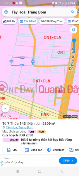 đ 45 Billion I need to sell 9 acres with 600 residents in Tay Hoa - Trang Bom - Dong Nai