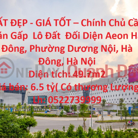 BEAUTIFUL LAND - GOOD PRICE - Owner Needs To Sell Urgently Land Lot Opposite Aeon Ha Dong, Hanoi _0