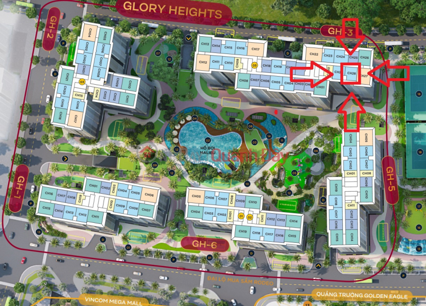 CĂN HỘ 2 PHÒNG NGỦ 59M2 - GLORY HEIGHTS Niêm yết bán